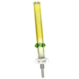 Glass Honey Straw w/ Titanium Tip - 6" - SmokeWeed.com