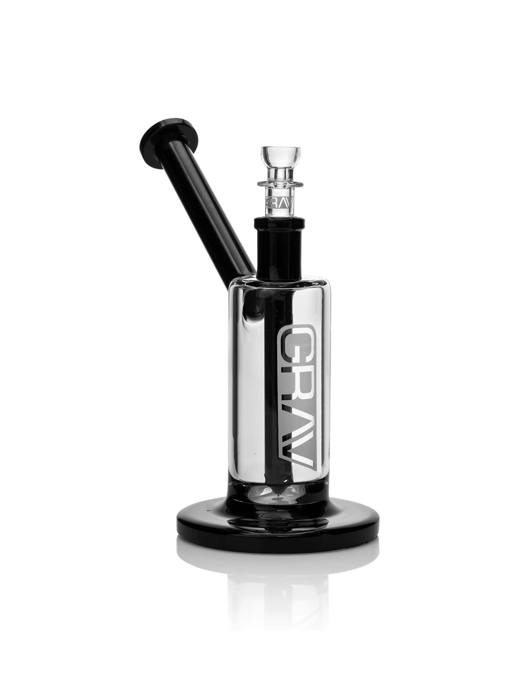 GRAV® Medium Upright Bubbler - Black Accents - SmokeWeed.com
