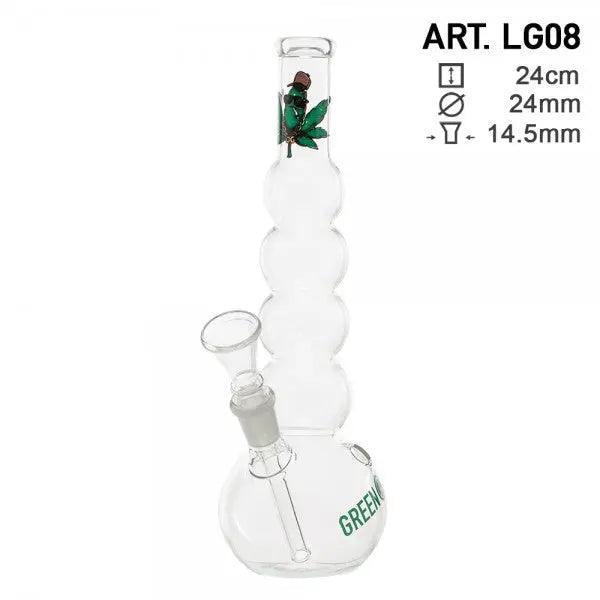 Greenline | 9" Glass Bubble Body Water Pipe - SmokeWeed.com