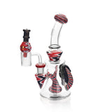 High Society - Tulu Premium Wig Wag Concentrate Rig (Red & Black) - SmokeWeed.com