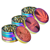 High Times® Metal Grinder | 4pc | 2.5"| Chameleon | 6pc Display - SmokeWeed.com