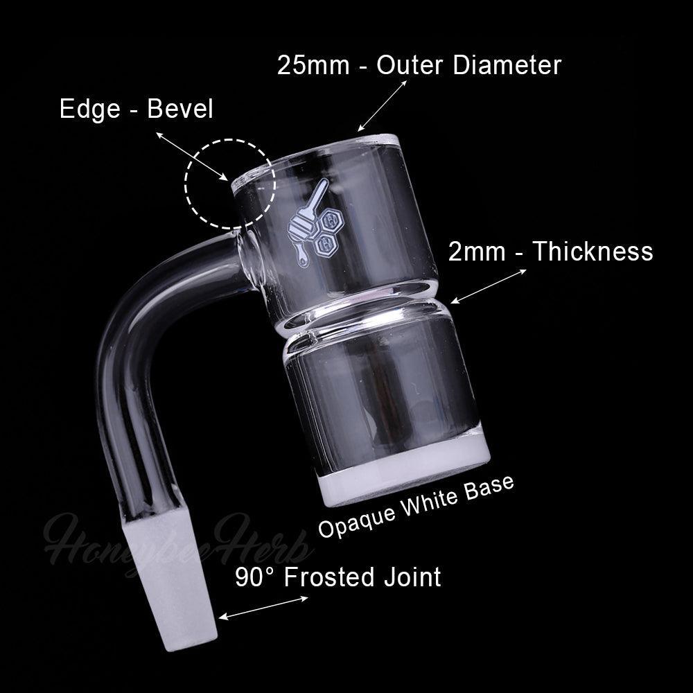 HONEY & MILK BEVEL SPLASH BUCKET QUARTZ BANGER - 90° DEGREE | YL - SmokeWeed.com