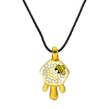 Honey Bee Drippin' Pendant Necklace | 19" - SmokeWeed.com