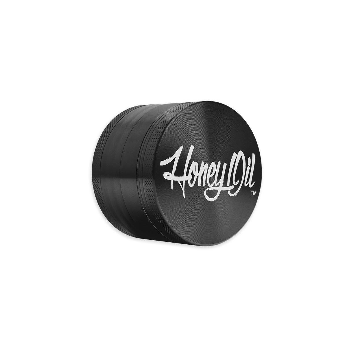 Honey Oil Aluminum Grinder Black - SmokeWeed.com