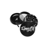 Honey Oil Aluminum Grinder Black - SmokeWeed.com