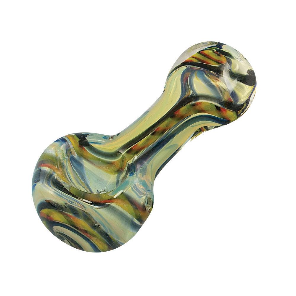 Inside Out Cane Glass Spoon Pipe - SmokeWeed.com