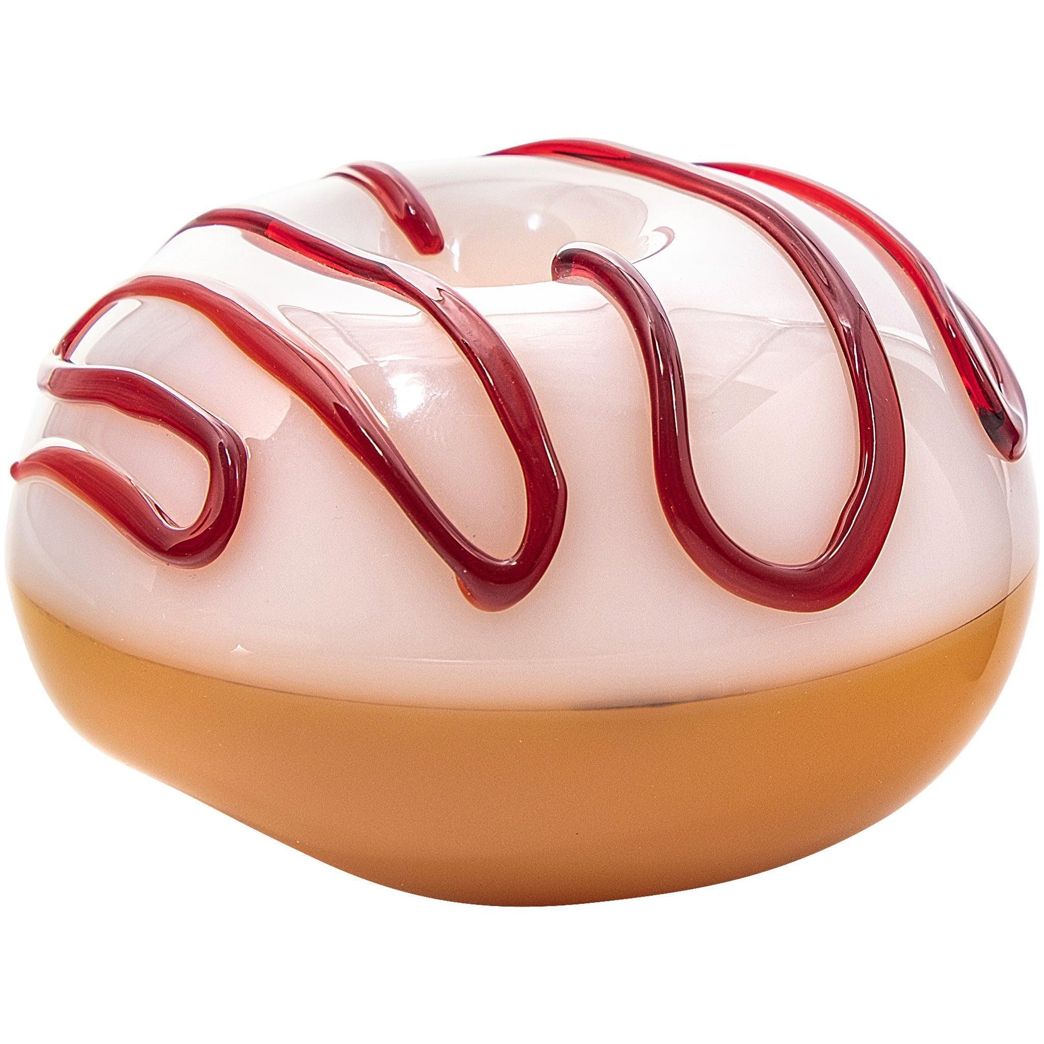 LA Pipes "Frosted Donut" Glass Pipe - SmokeWeed.com