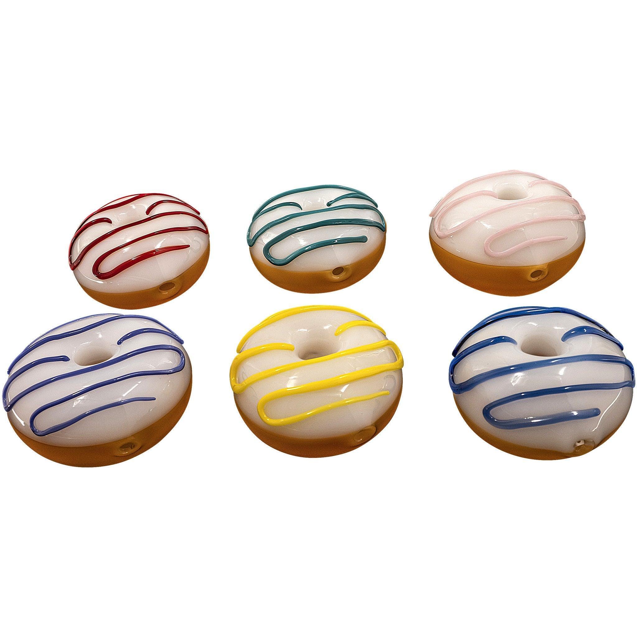 LA Pipes "Frosted Donut" Glass Pipe - SmokeWeed.com