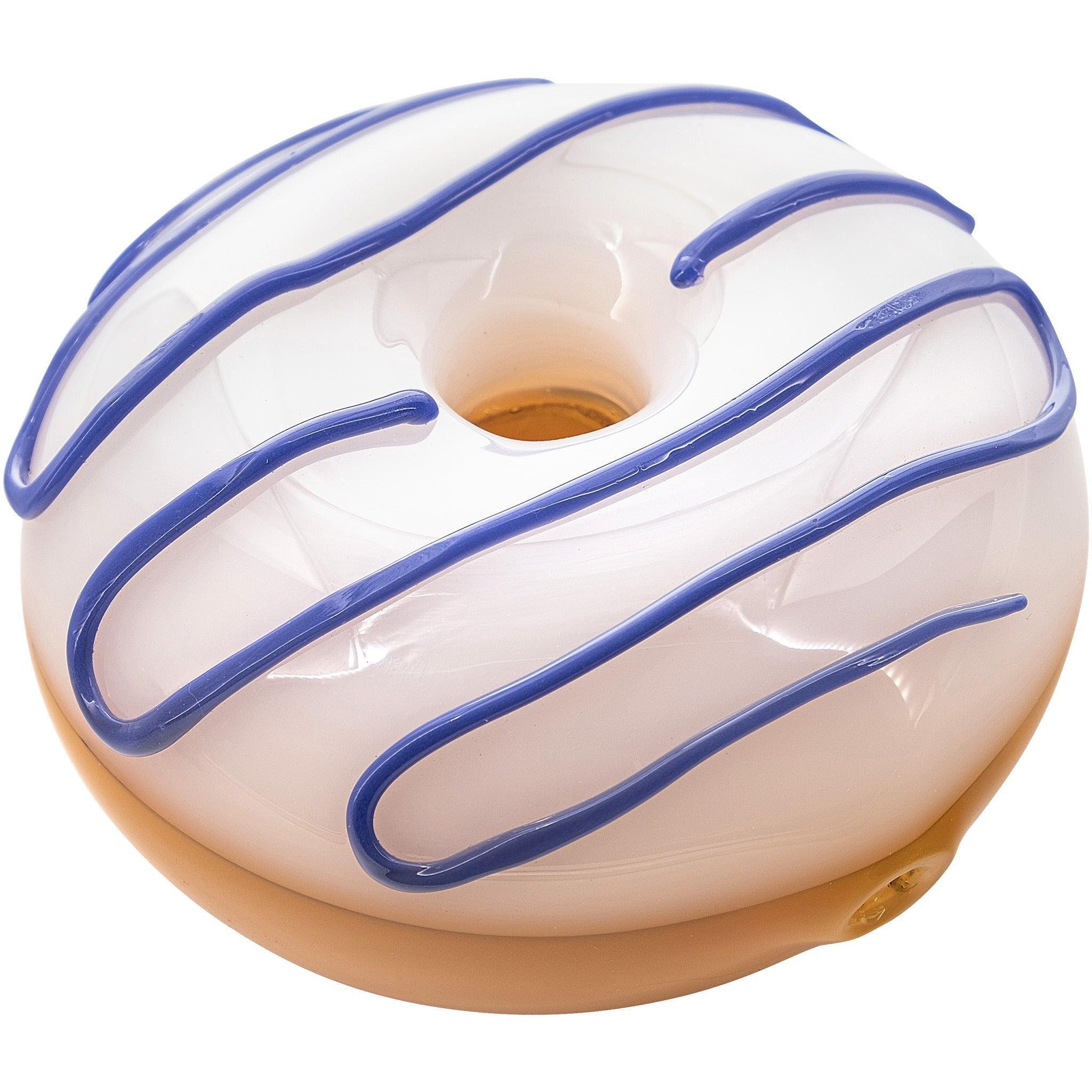 LA Pipes "Frosted Donut" Glass Pipe - SmokeWeed.com