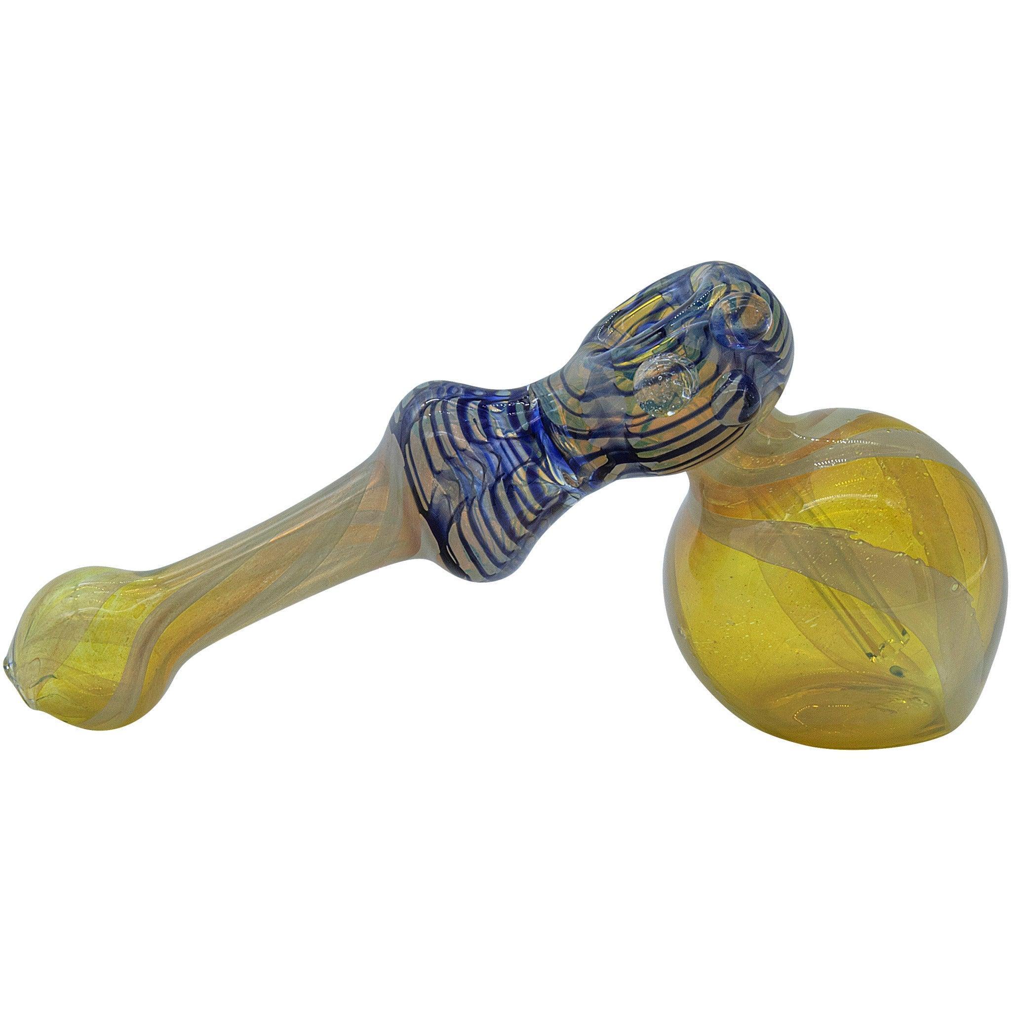 LA Pipes "Raked Hammer" Fumed Hammer Bubbler Pipe (Various Colors) - SmokeWeed.com