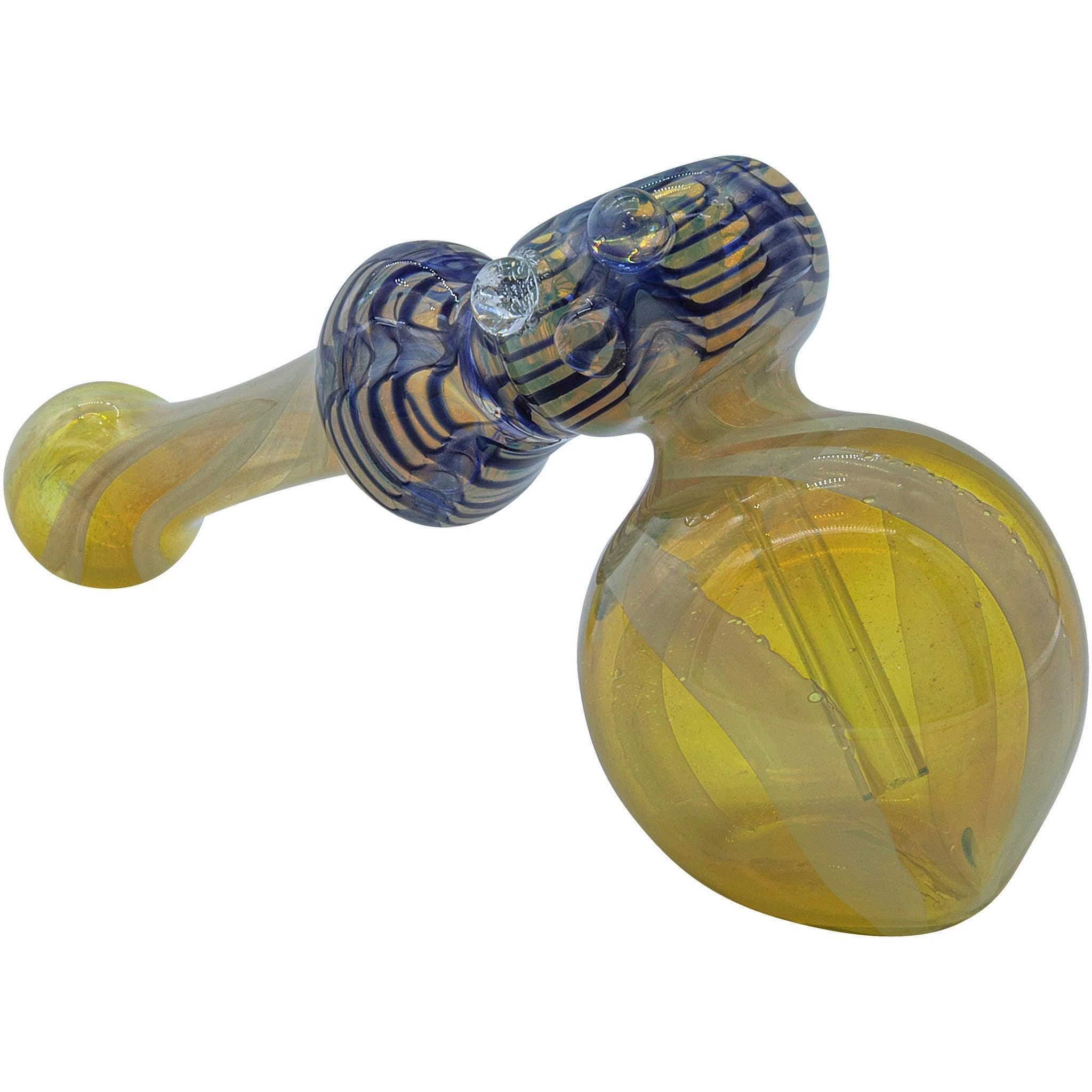 LA Pipes "Raked Hammer" Fumed Hammer Bubbler Pipe (Various Colors) - SmokeWeed.com