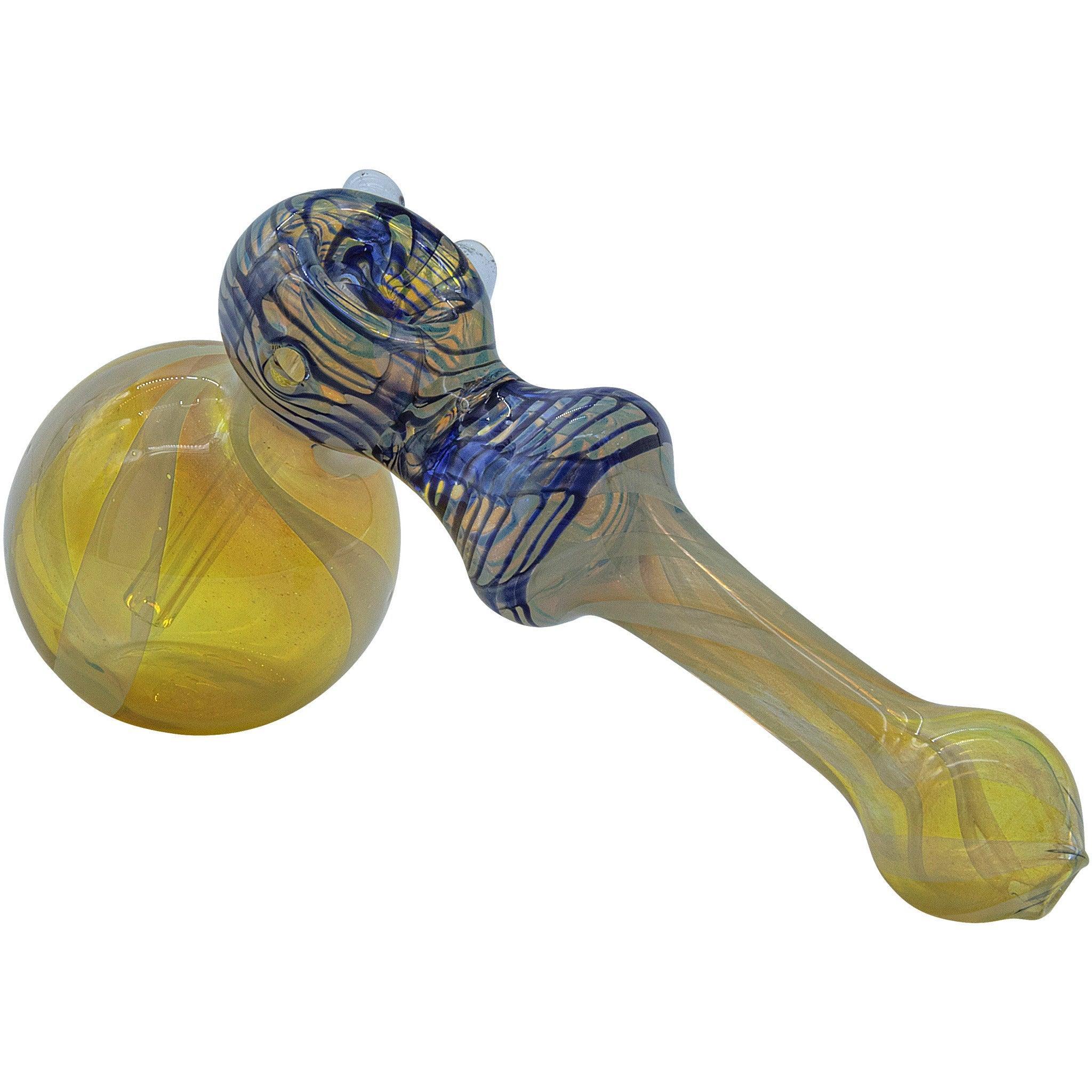 LA Pipes "Raked Hammer" Fumed Hammer Bubbler Pipe (Various Colors) - SmokeWeed.com