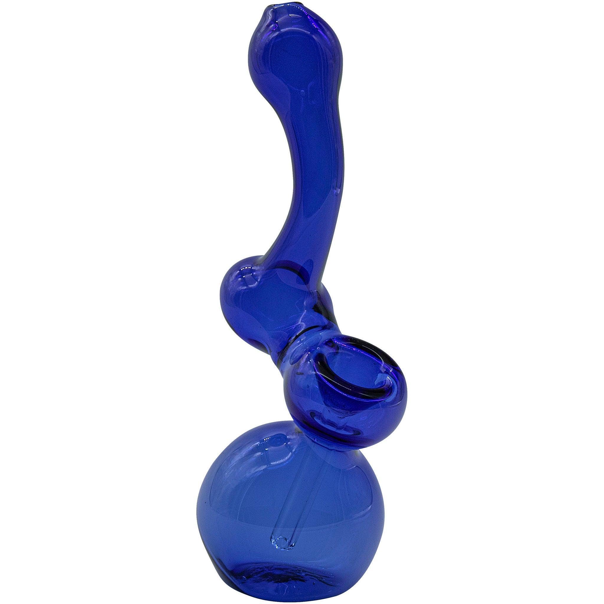 LA Pipes "Sherbub" Glass Sherlock Bubbler Pipe (Various Colors) - SmokeWeed.com