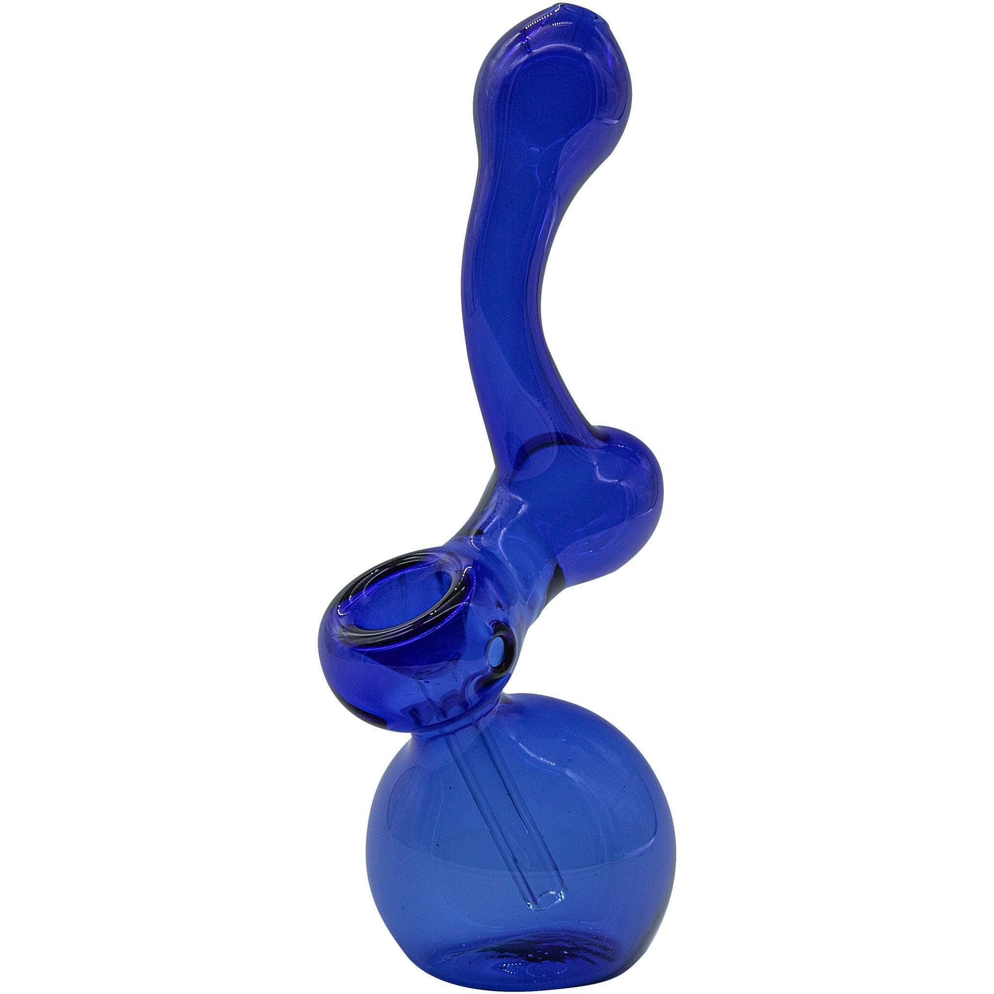 LA Pipes "Sherbub" Glass Sherlock Bubbler Pipe (Various Colors) - SmokeWeed.com