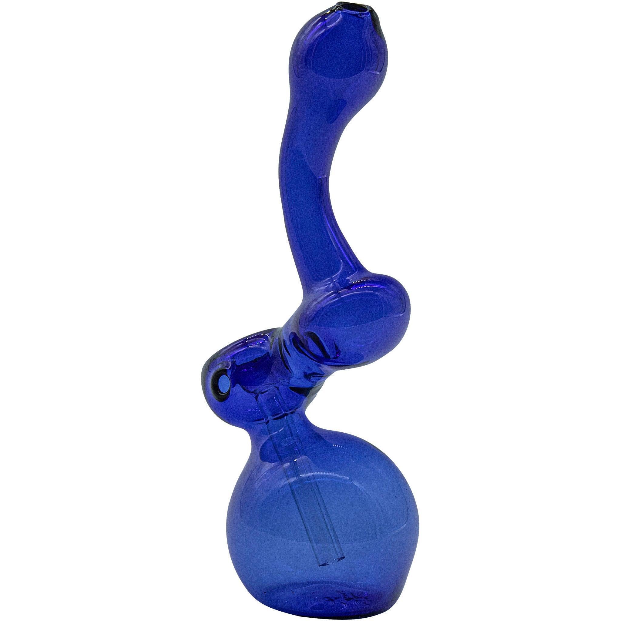 LA Pipes "Sherbub" Glass Sherlock Bubbler Pipe (Various Colors) - SmokeWeed.com