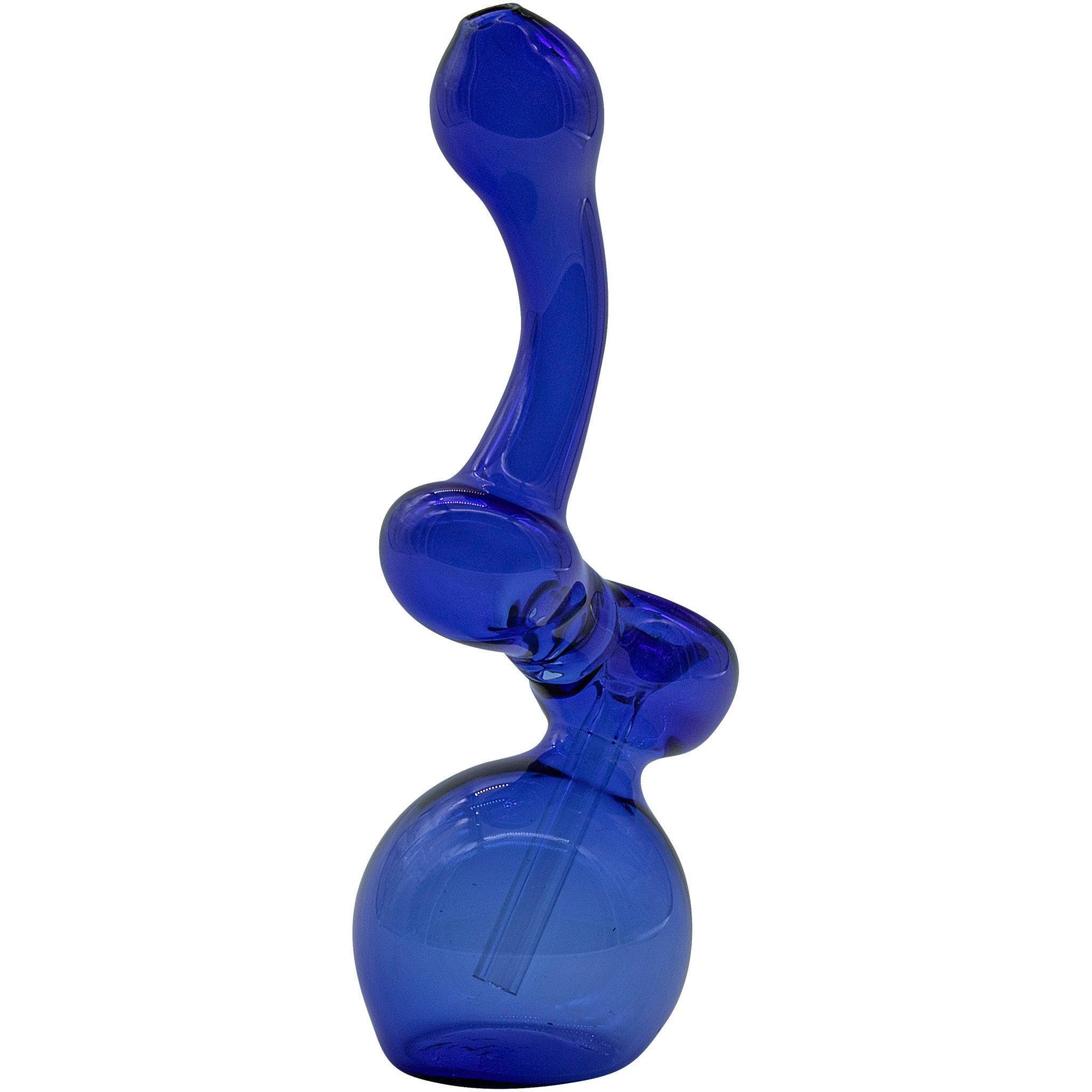 LA Pipes "Sherbub" Glass Sherlock Bubbler Pipe (Various Colors) - SmokeWeed.com