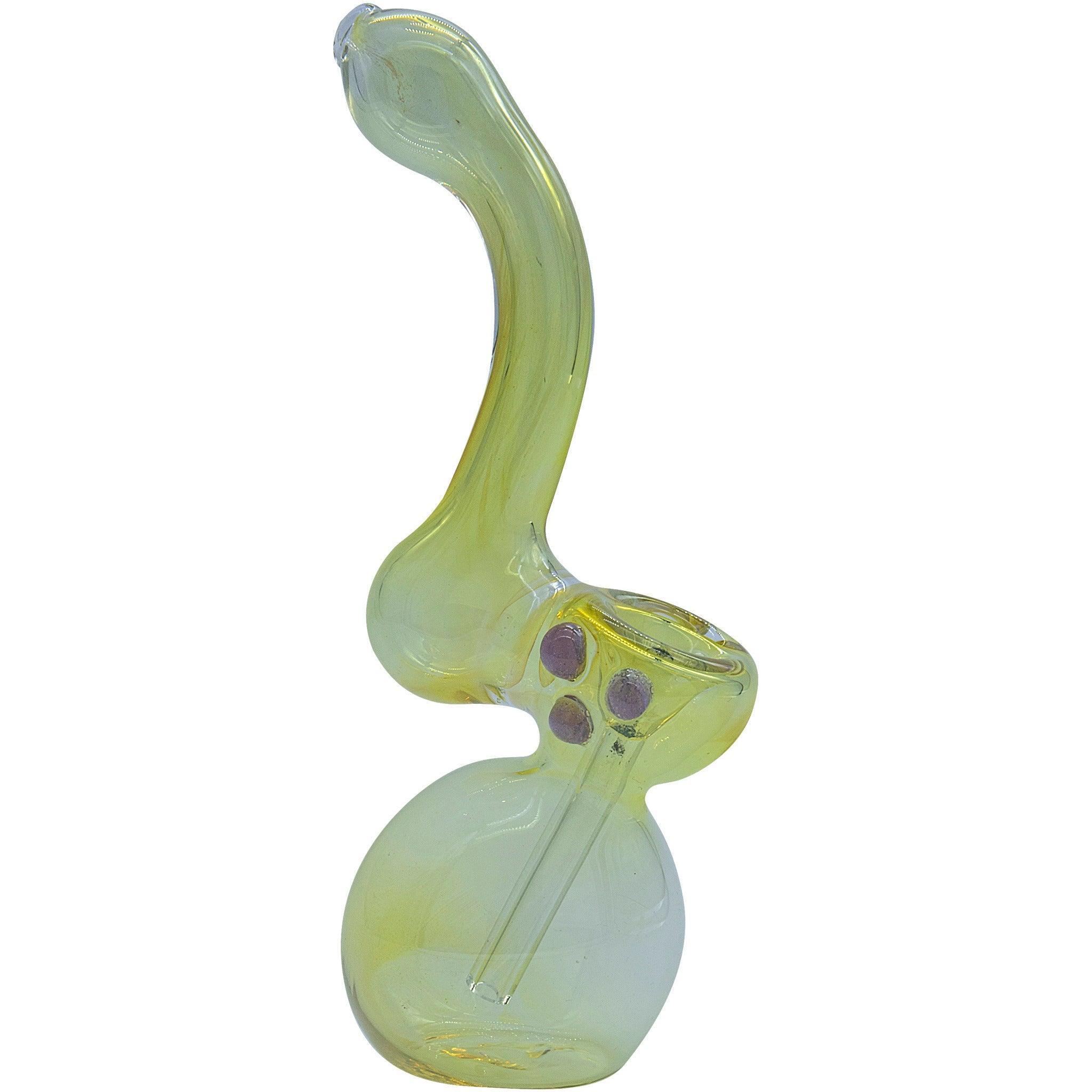 LA Pipes "Silver Sherlock" Fumed Sherlock Bubbler Pipe (Various Colors) - SmokeWeed.com