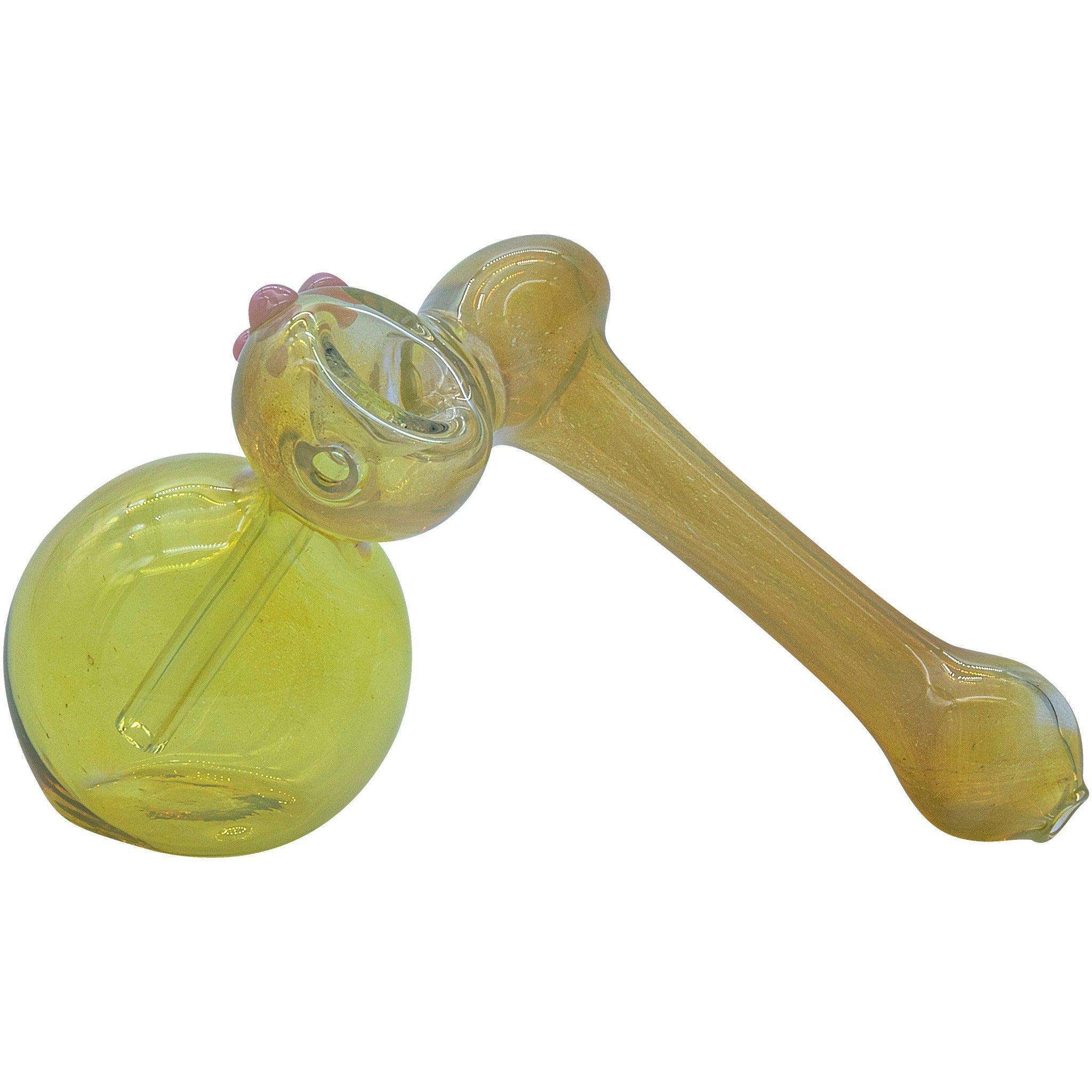LA Pipes "Silver Sidecar" Fumed Hammer Sidecar Pipe (Various Colors) - SmokeWeed.com