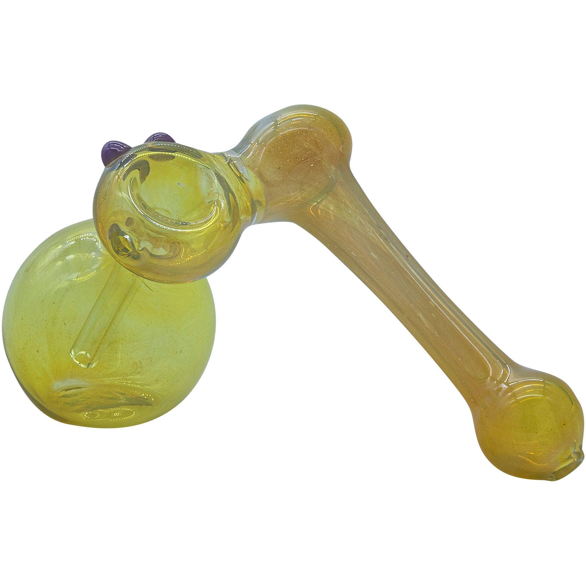 LA Pipes "Silver Sidecar" Fumed Hammer Sidecar Pipe (Various Colors) - SmokeWeed.com