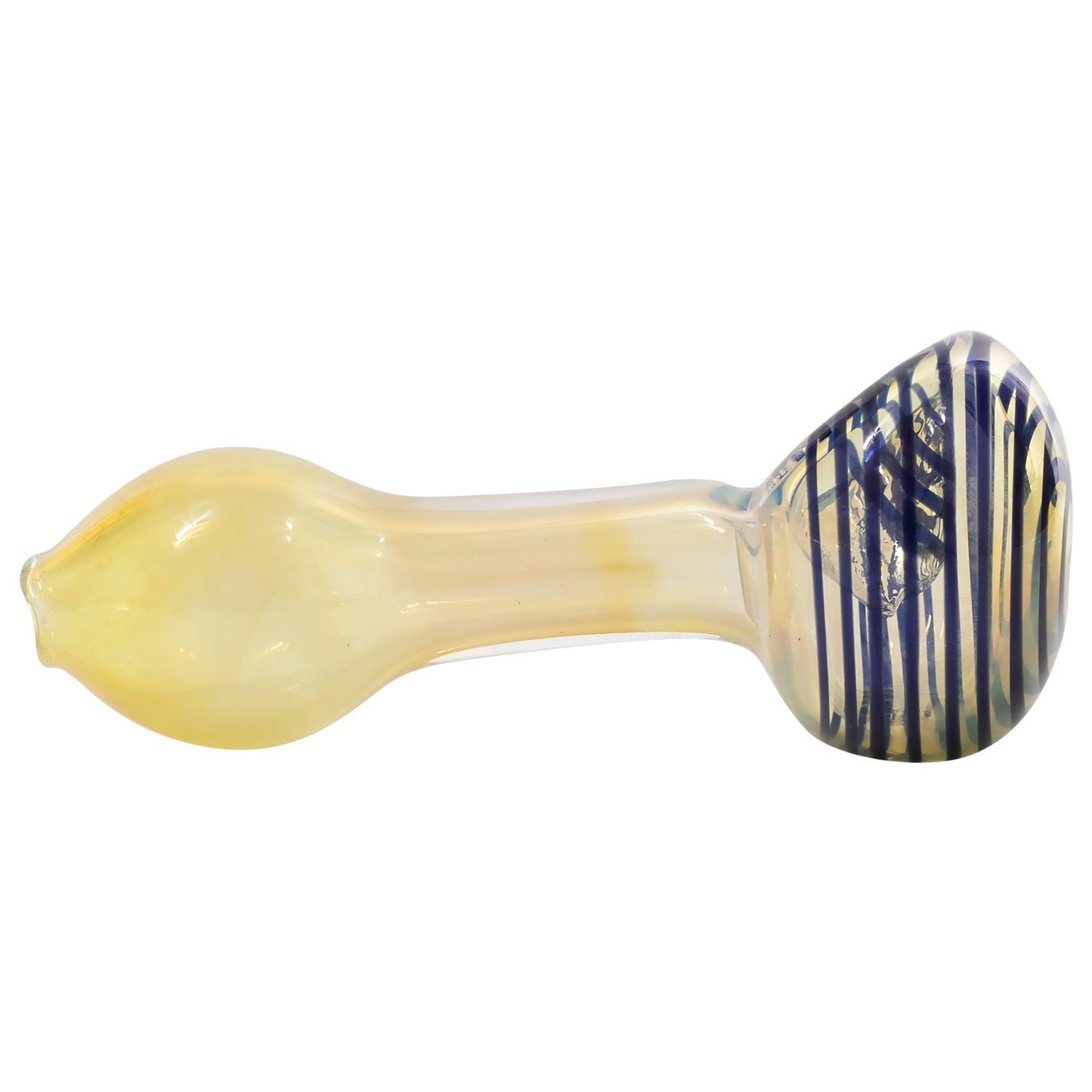 LA Pipes Spiral-Head Color Changing Glass Spoon Pipe - SmokeWeed.com