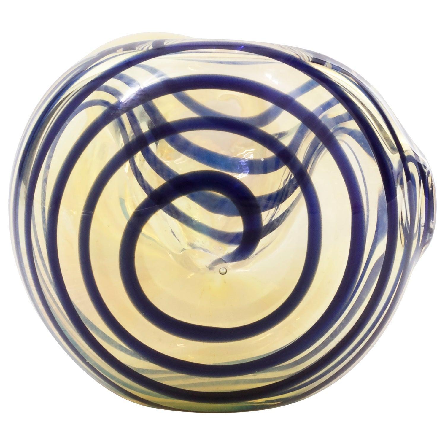 LA Pipes Spiral-Head Color Changing Glass Spoon Pipe - SmokeWeed.com
