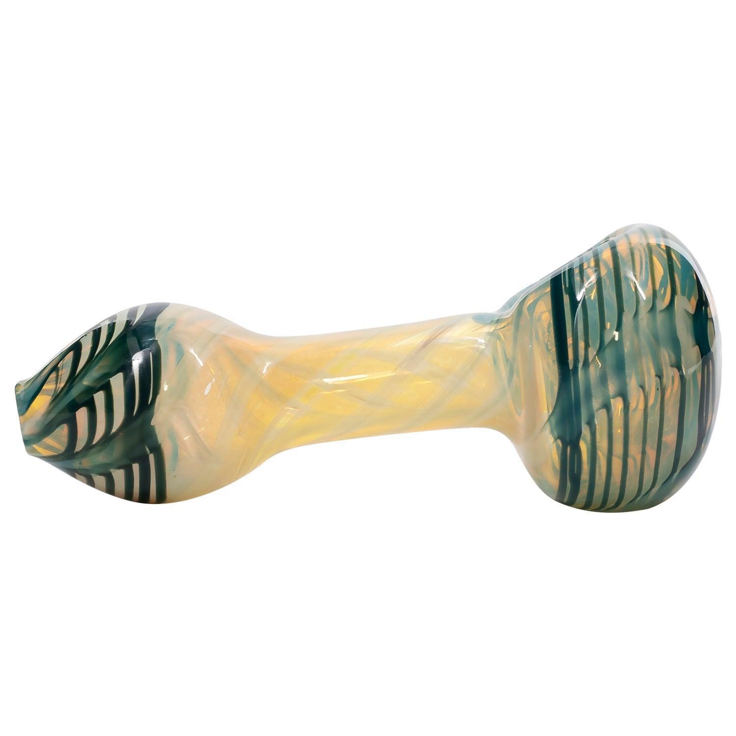 LA Pipes Twisty Cane Spoon Glass Pipe (Various Colors) - SmokeWeed.com