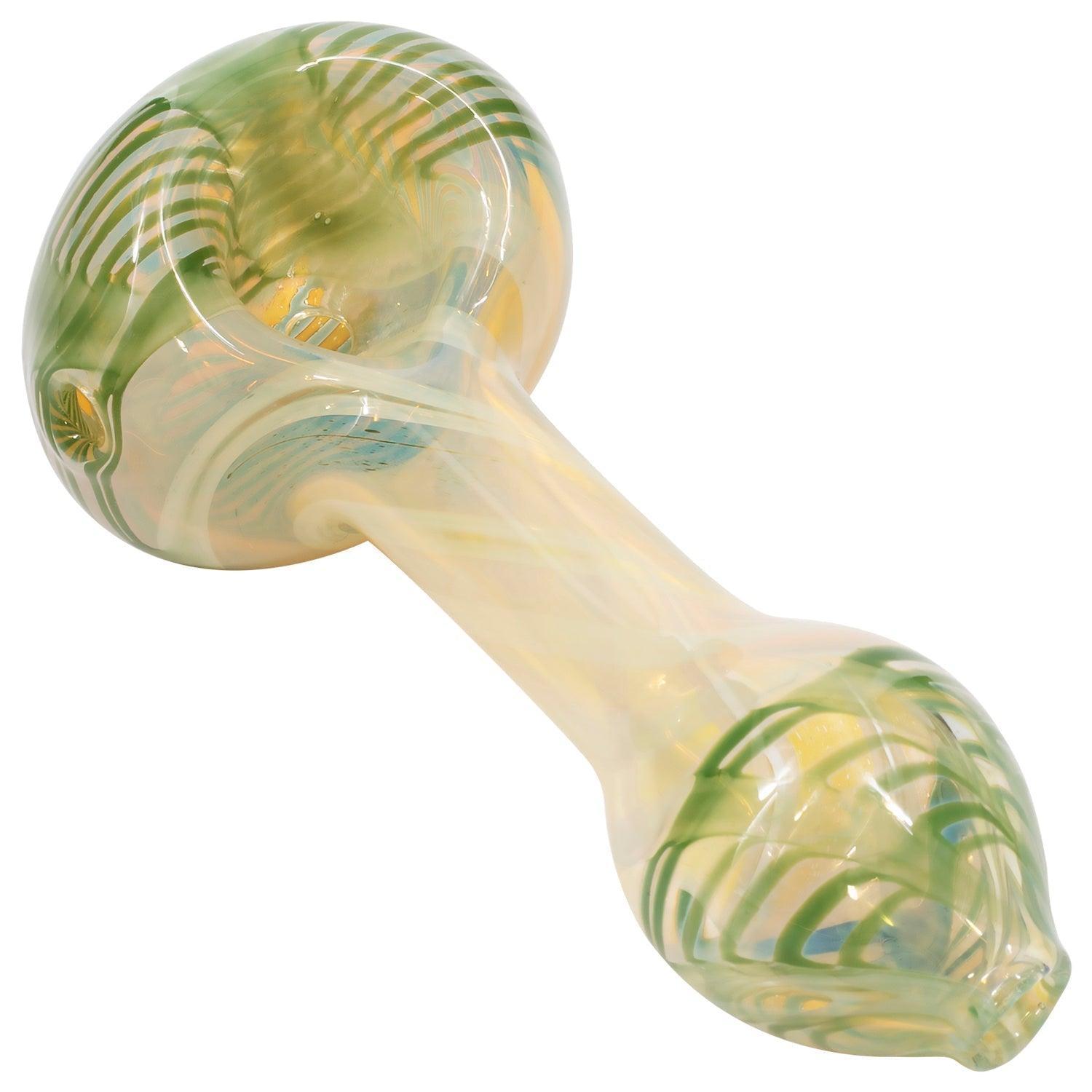 LA Pipes Twisty Cane Spoon Glass Pipe (Various Colors) - SmokeWeed.com