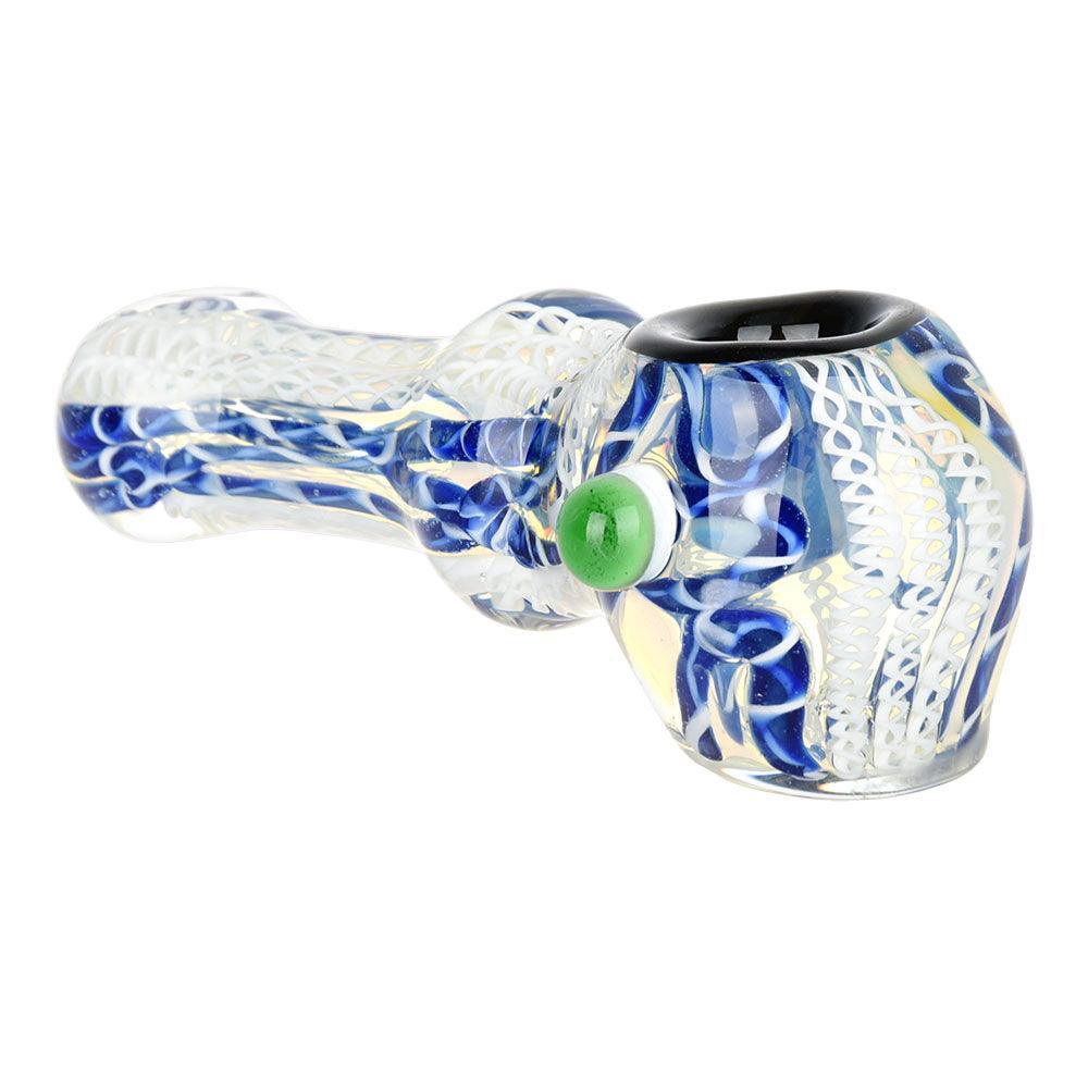 Luscious Lace Glass Spoon Pipe - 4.25" / Colors Vary - SmokeWeed.com