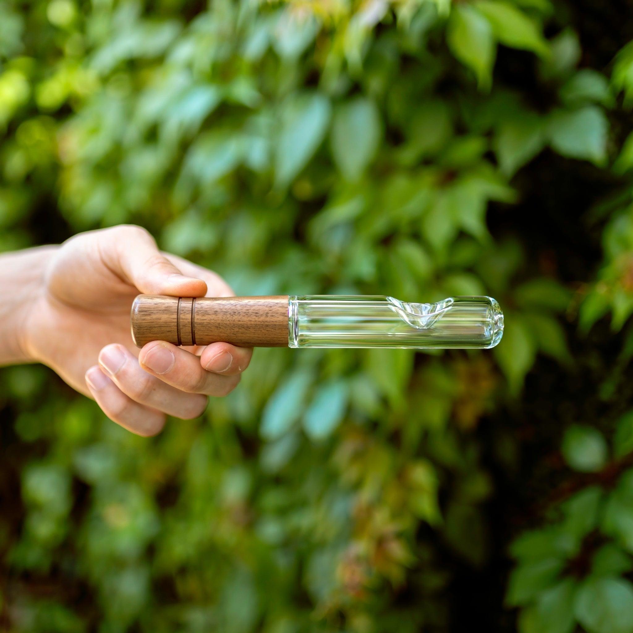 Marley Natural Glass & Walnut Steamroller - SmokeWeed.com