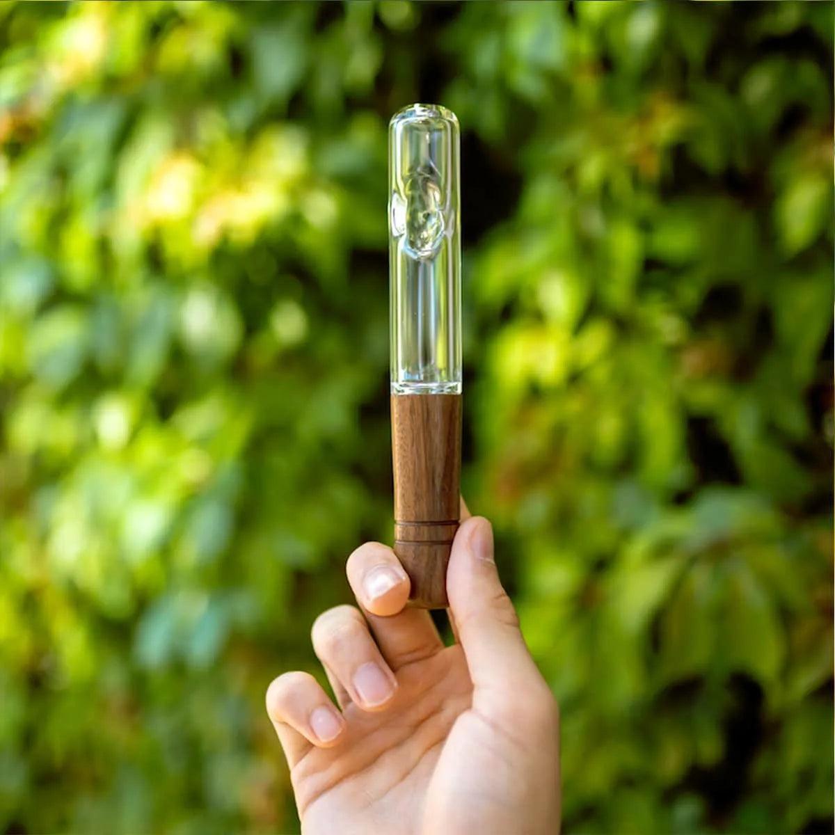Marley Natural Glass & Walnut Steamroller - SmokeWeed.com