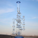 Massive Approx. 22 Inch Dual Perc Recycler Style Water Pipe - SmokeWeed.com