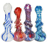 Mid Twist Marbled Spoon Pipe - 4.5" / Colors Vary - SmokeWeed.com