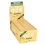 OCB Bamboo Rolling Papers with Tips | 24pc Display - SmokeWeed.com