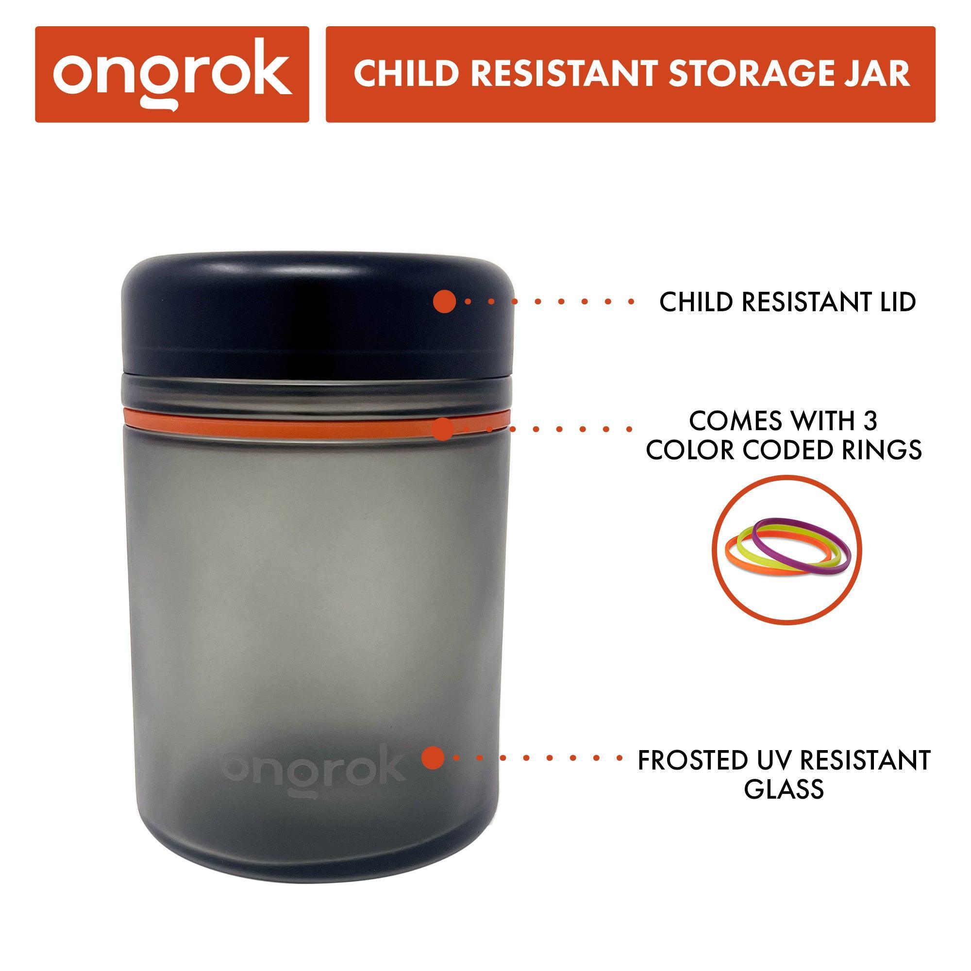 Ongrok 1000ml Child Resistant Storage Jar, 1 pack - SmokeWeed.com