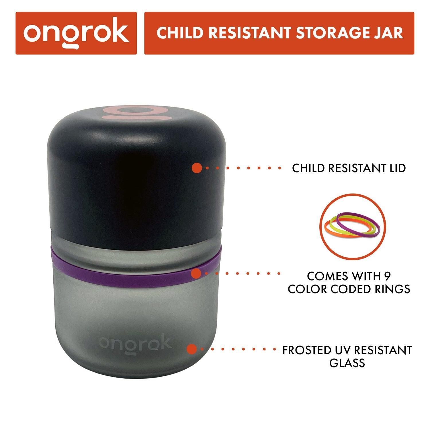 Ongrok 80ml Child Resistant Jar | 6 Pack - SmokeWeed.com