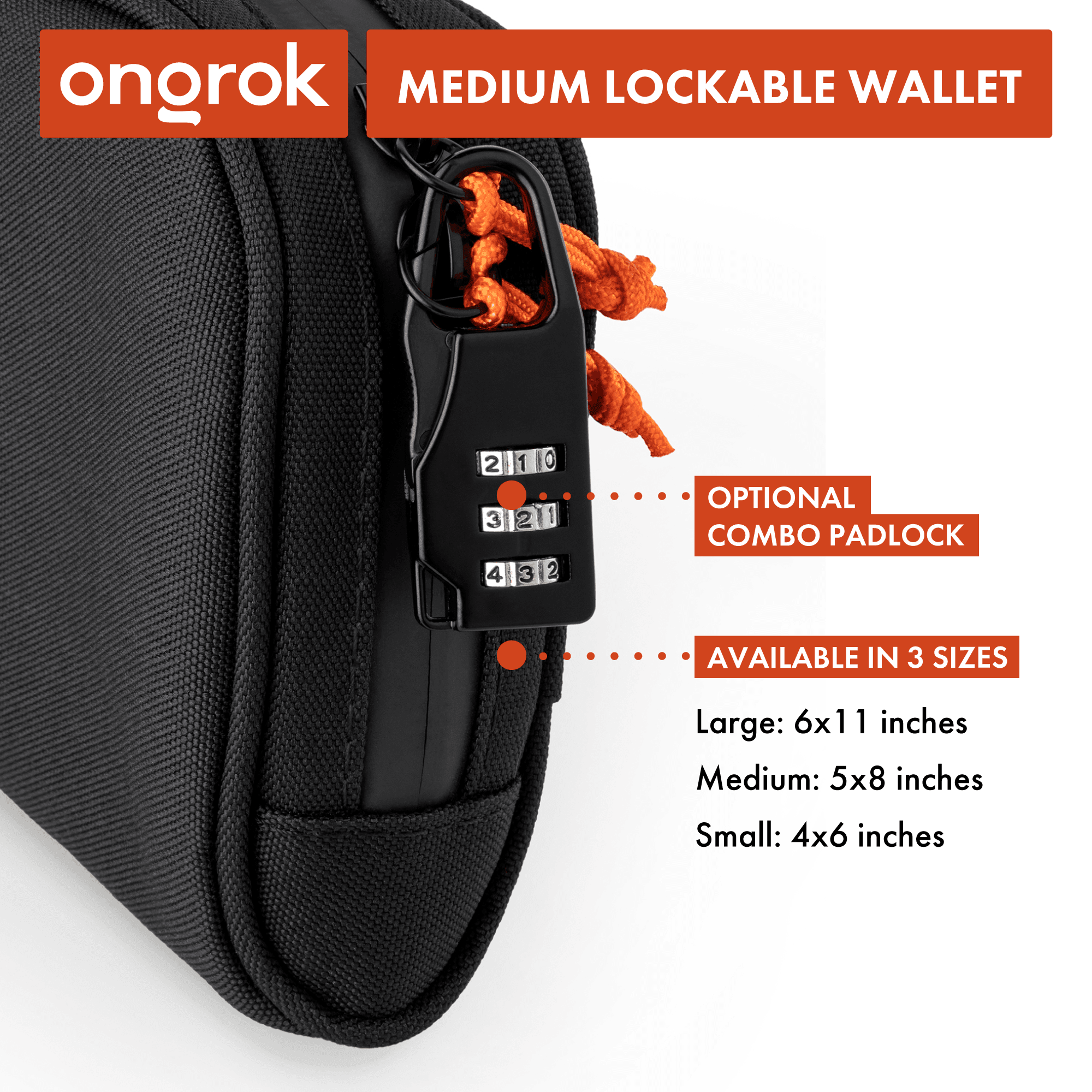 Ongrok Carbon-lined Wallets with Combination Lock V 2.0 | 3" Sizes (Small, Medium, Large) - SmokeWeed.com