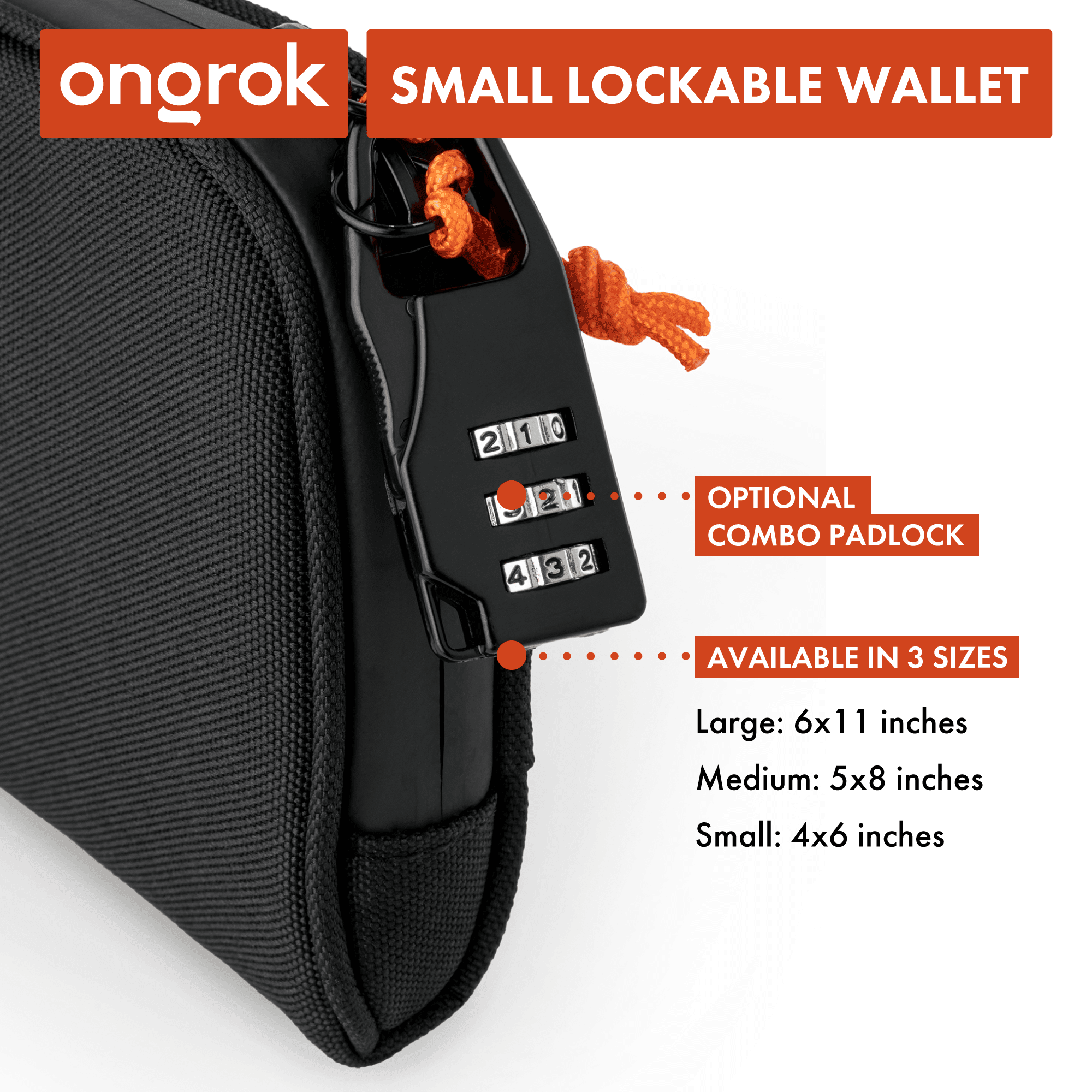 Ongrok Carbon-lined Wallets with Combination Lock V 2.0 | 3" Sizes (Small, Medium, Large) - SmokeWeed.com