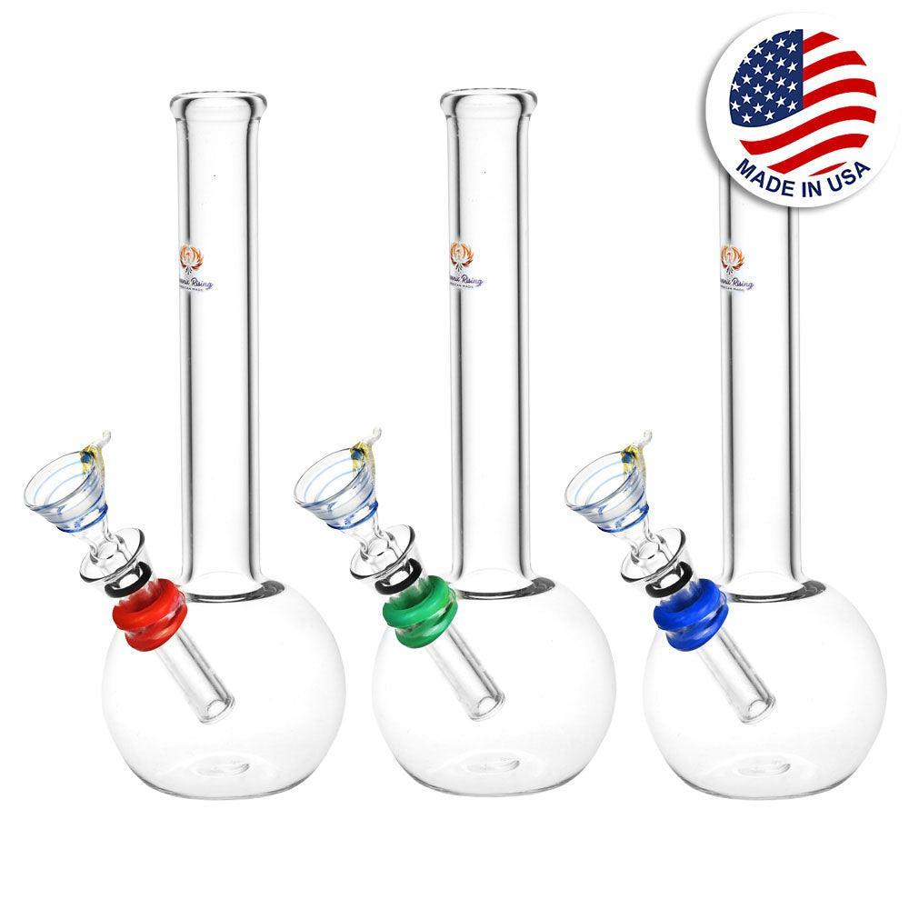 Phoenix Rising Classic Bubble Base Water Pipe - 8"/Colors Vary - SmokeWeed.com