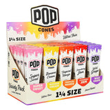 POP Cones Ultra Thin | Assorted Flavors | 25pc Display - SmokeWeed.com