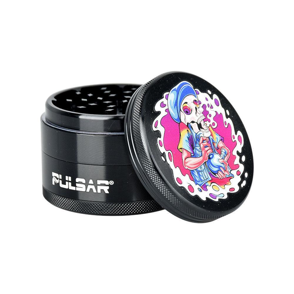 Pulsar Artist Series Grinder - 2.5" / 4pc / Assorted Designs 6PC DISPLAY - SmokeWeed.com