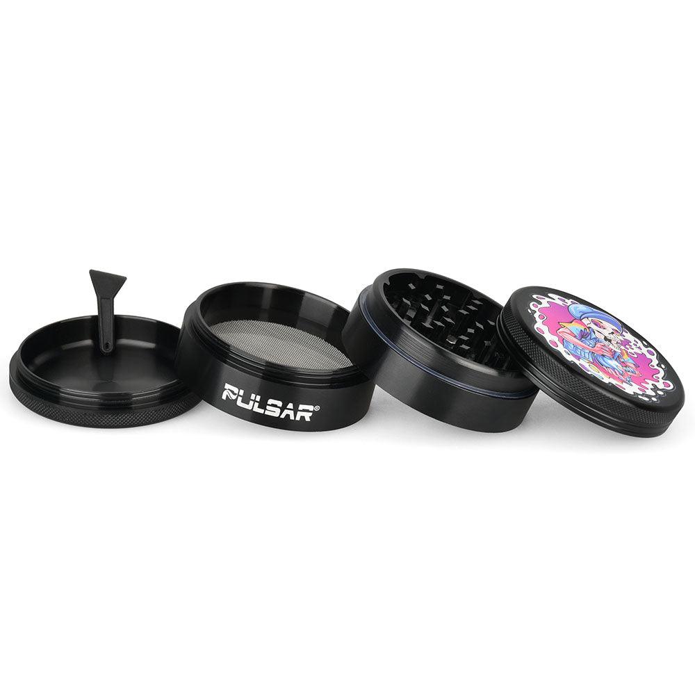 Pulsar Artist Series Metal Grinder - Skullbanger / 4pc / 2.5" - SmokeWeed.com