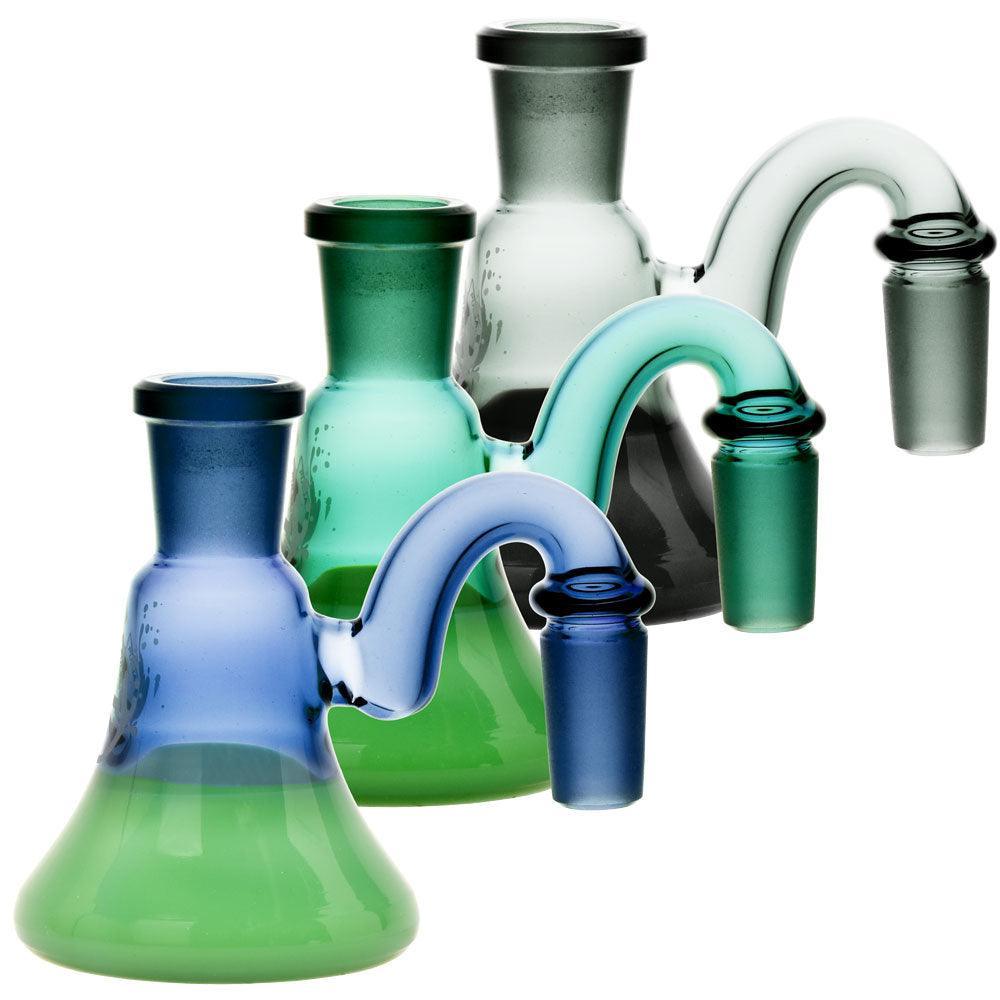 Pulsar Bent Neck Two Tone Ash Catcher - Colors Vary - SmokeWeed.com