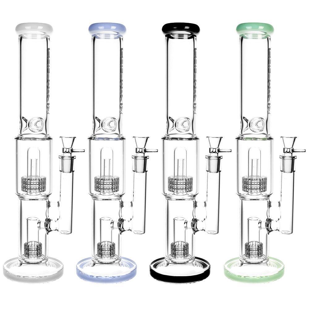 Pulsar Borosilicate Water Pipe- 16.5" / 19mm F / Colors Vary - SmokeWeed.com