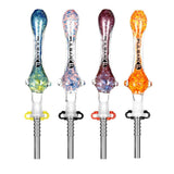Pulsar Candy Frit Twist Dab Straw - 7.5"/Colors Vary - SmokeWeed.com