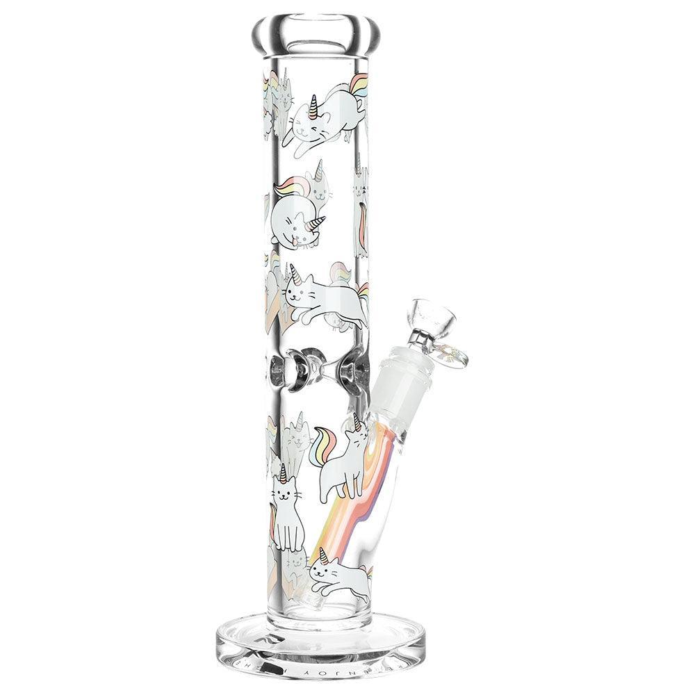 Pulsar Caticorn Design Series Straight Tube Water Pipe | 12" | 14mm F - SmokeWeed.com