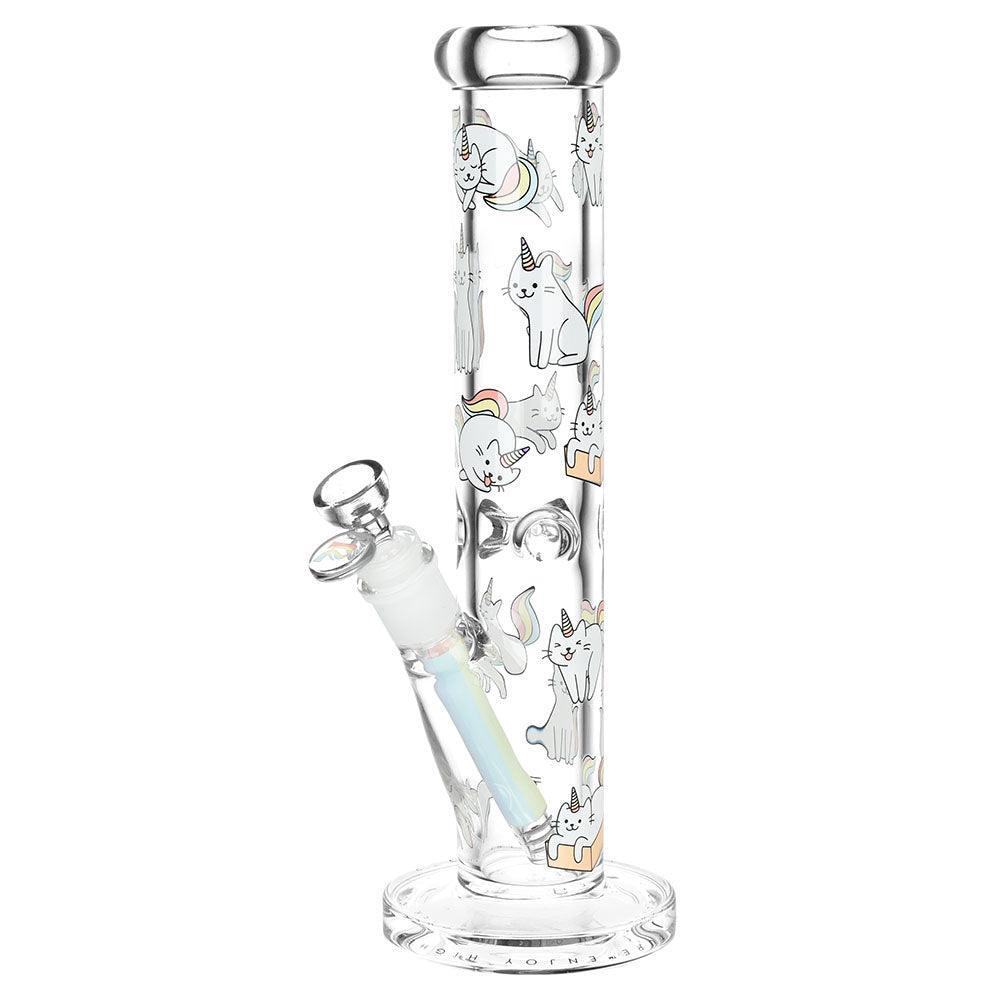 Pulsar Caticorn Design Series Straight Tube Water Pipe | 12" | 14mm F - SmokeWeed.com