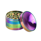 Pulsar Concave Rainbow Anodized Aluminum Grinder | 2.5" - SmokeWeed.com