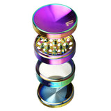 Pulsar Concave Rainbow Anodized Aluminum Grinder | 2.5" - SmokeWeed.com