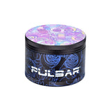 Pulsar Design Series Grinder with Side Art - Melting Mushroom / 4pc / 2.5" - SmokeWeed.com