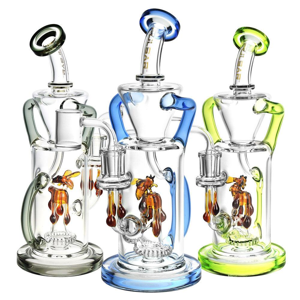 Pulsar Honey Sweetness Recycler Dab Rig -10"/14mm F/Clrs Vry - SmokeWeed.com